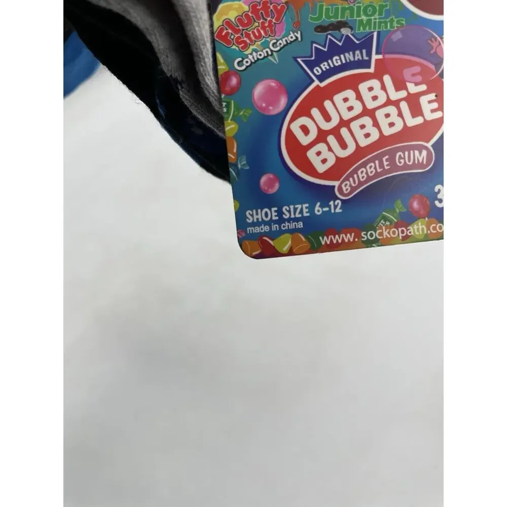 Dubble Bubble 2-Pack Socks Shoe Size 6-12